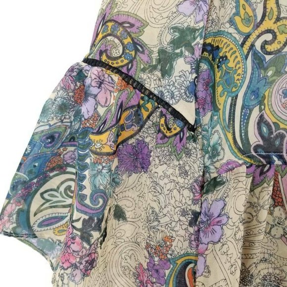 Jiffunny Do Womens A Line Dress Beige Floral Midi - Picture 9 of 12